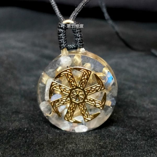 

elite orgone crystal correct energy pendant healing balancing positive energy healthy fortune pendant chakra necklace for women, Silver