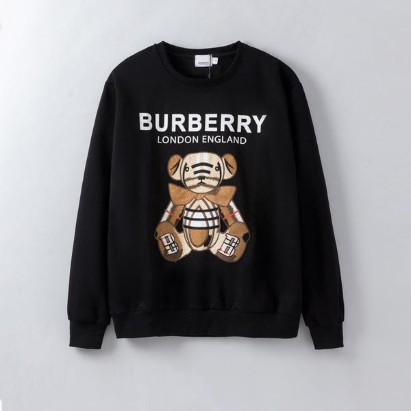 

classic bear mens women sweatshirts luxury hoodies for men classic print pullover women sweaters hiphop blouse fashion jackets b103582l, Black