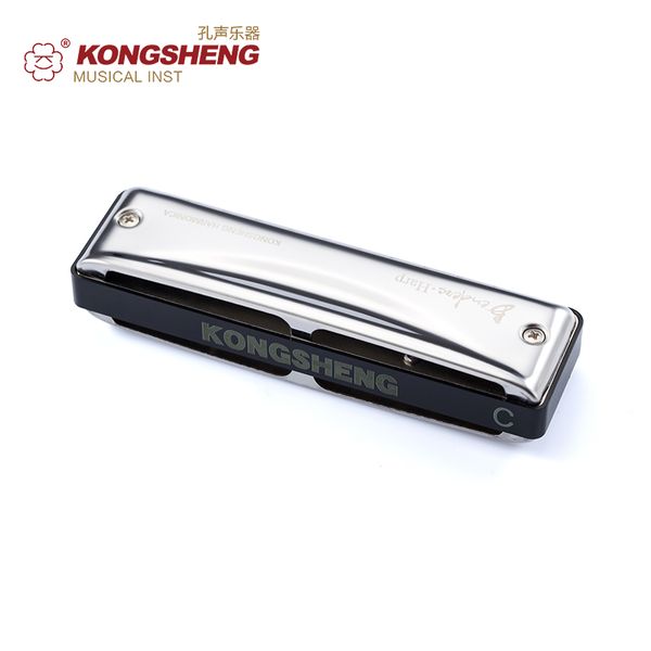 

kongsheng harmonica 10-holes blues harp mouth organ key of c d e f g a bb musical instrument for beginner with box sliver cover