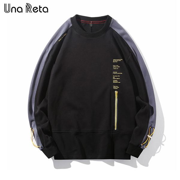 

reta high street men sweatshirt new hip-hop zipper design sweatshirt sreetwear print casual hoodie pullover tracksuit men, Black