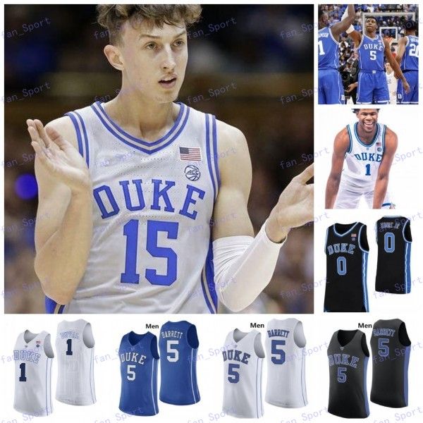 

custom duke blue devils 2020 basketball men youth kid 1 vernon carey jr. 3 tre jones 2 cassius stanley 21 matthew hurt jerseys, Black