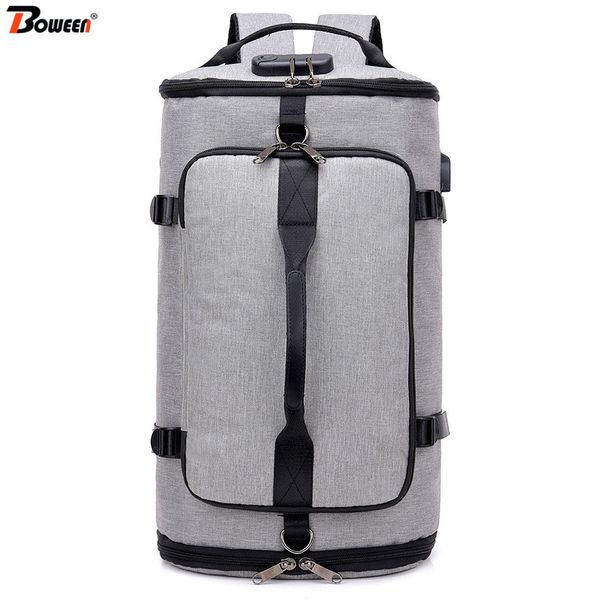 

большая емкость дорожные сумки ручной клади человек usb ноутбук противоугонный рюкзак мужчины путешествия вещевые мешки износостойкий прочны