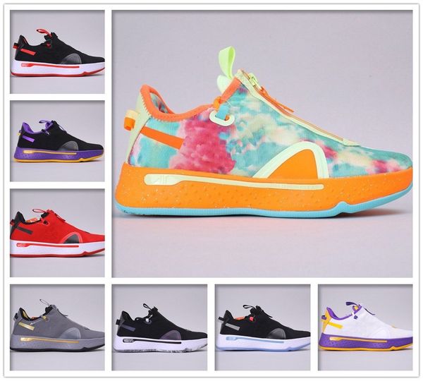 

new arrival paul george pg 4 iv orange black navy mens basketball shoes for pg4 sports chaussures 4s trainers sports sneakers size 40-46