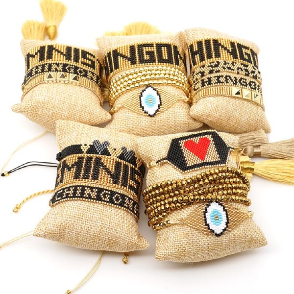 

go2boho miyuki leopard bracelet chingona-power pulseras mujer moda 2019 heart feminista-women evil eye bracelet jewelry handmade, Golden;silver