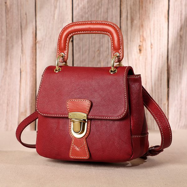 

handbag women 2019 new handmade leather handbags autumn and winter retro shoulder messenger bag