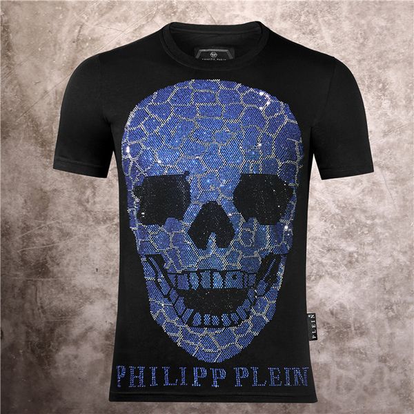 

pp philip plain brand mens designer t shirts firmata uomo fashion luxury designer t shirt summer homme mens skull tshirt tee 111, White