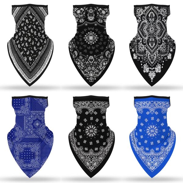 

5kia9 outdoor sport neck skull bicycle scarf fishing bandanas shield face mask headband bandana headwear ring scarf bicycle balaclava, Black