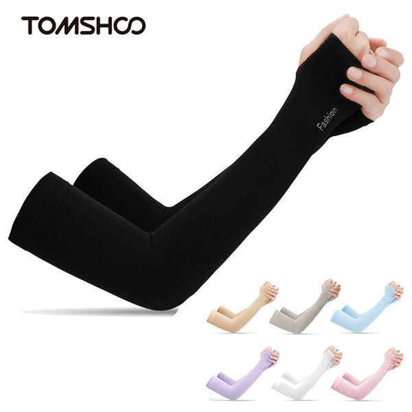 

lixada ice fabric arm sleeve cycling sleeves for arms running driving basketball sun protection arm warmers sleeves para brazo, Black