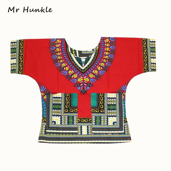 

new arrival children's new fashion design traditional african clothing print dashiki for boys and girls(fast shipping, Red