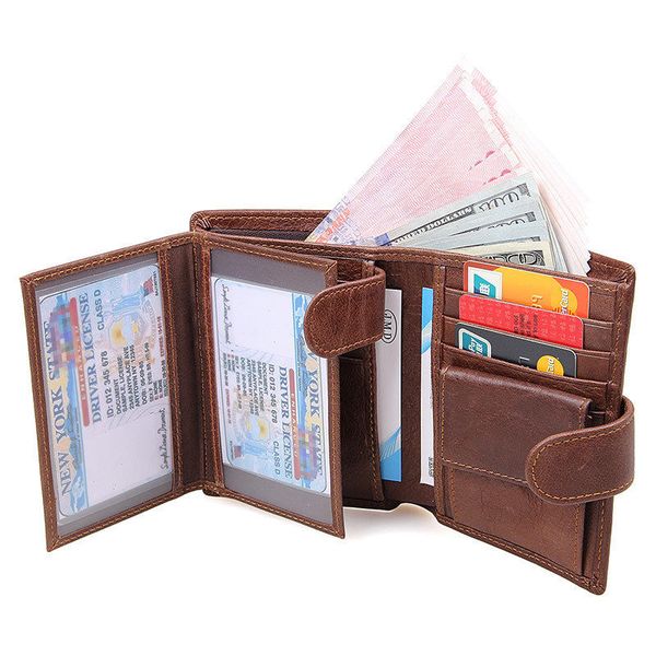 

local stock men's pu leather clutch wallet id bifold wallets with function of prevent unauthorized use of, Red;black
