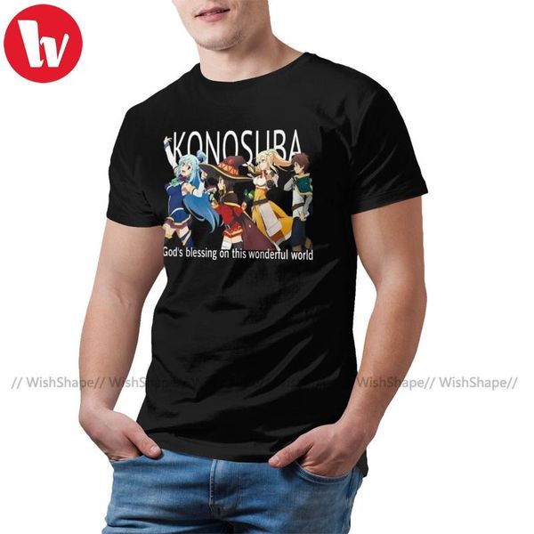 

konosuba t shirt konosuba t-shirt man 100 cotton tee shirt print oversize fashion funny short sleeve tshirt, White;black