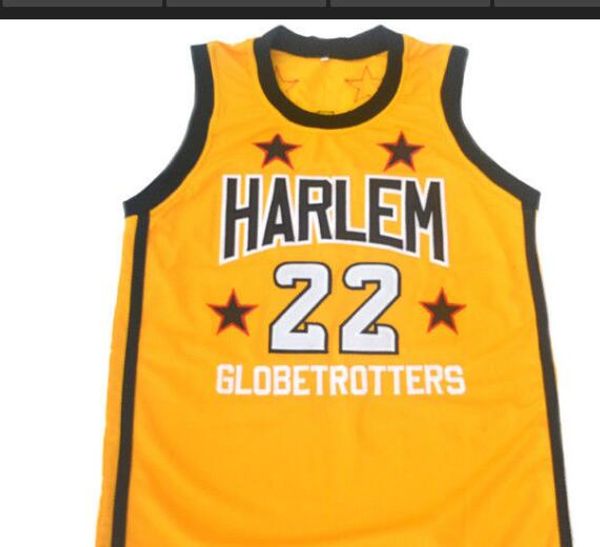 

custom men youth women vintage fred "curly" neal #22 harlem globetrotters basketball jersey size s-4xl or custom any name or numbe, Black