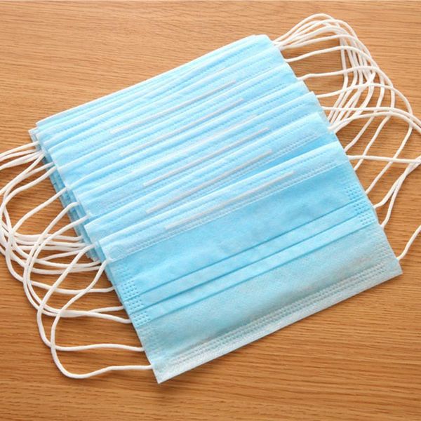 

disposable face mask 3 layer ear-loop dust mouth masks cover 3-ply non-woven disposable dust mask soft breathable outdoor party