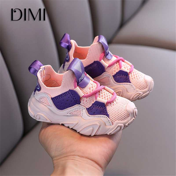 

dimi 2020 new autumn baby shoes for boy girl fashion breathable knitting rubber non-slip bottom 0-3 year infant toddler shoes