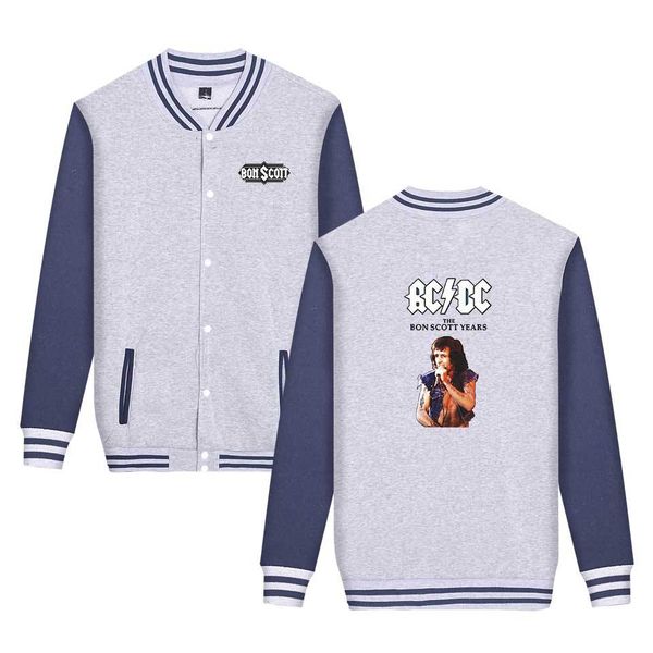 

Mens Hoodie Men Jacket Women Casual Jacket LExplosive Men and Women Loose Large Size Baseball Uniform ACDC Rock 3 Color Wholesale