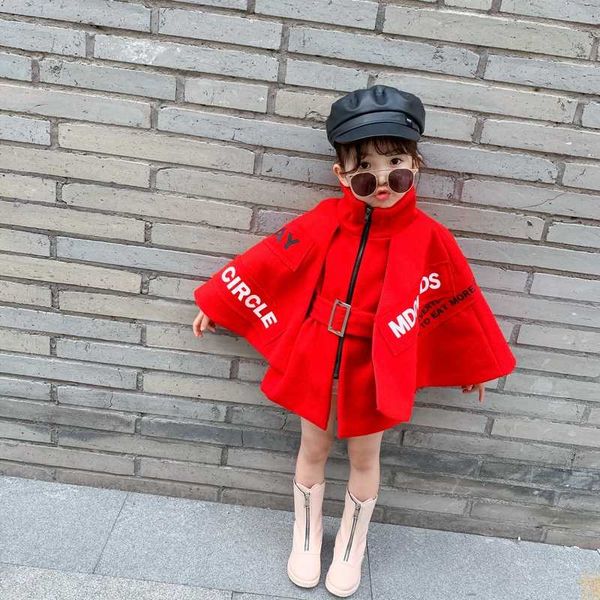 

fashion kids girls red color cloak, Blue;gray