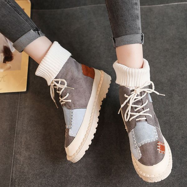 

plus size 35-43 casual girls trendy boots 2020 spring fashion beggar boots women canvas shoes, Black