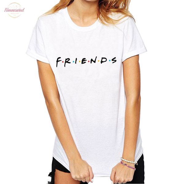 

women women shirt womens fashion casual letter funny casual pullovers plus size friends tv t shirt show tee femme, White
