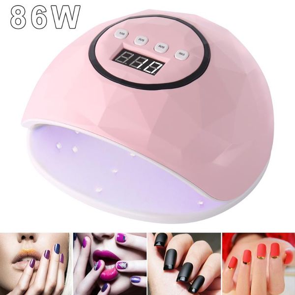 

86w uv lamp nail dryer pro uv led gel nail lamp fast curing gel polish ice for manicure machine