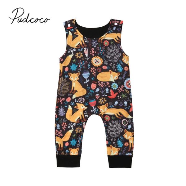 

2019 brand new newborn toddler baby girl boy romper floral sleeveless cotton jumpsuits playsuit summer clothes outfit 0-18m, Blue