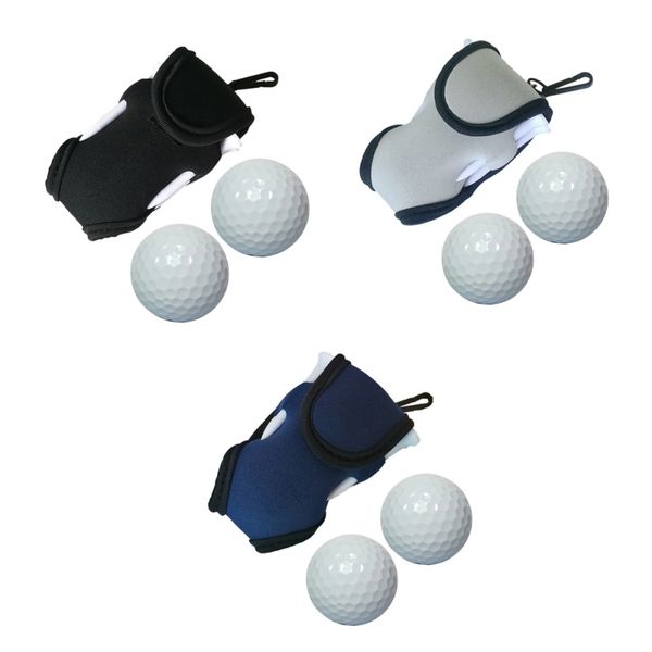 

outdoor portable golf bag + 4 tees + 2 balls holder golf waist bag sports tool pack balls tees accessories