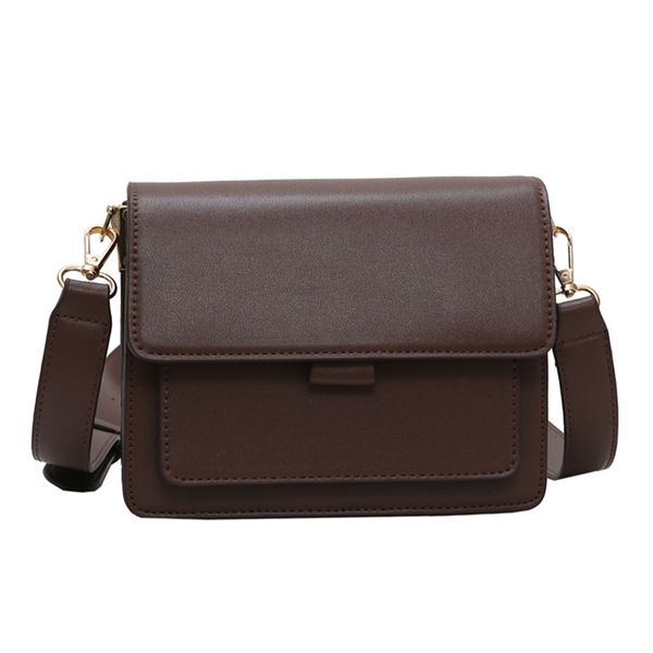 

women's solid color leather messenger bag new travel handbags bag simple retro shoulder crossbody bags ladies clutch purse