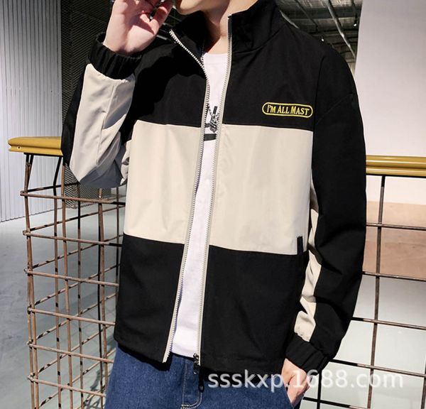 

мужская куртка новой осени 2019 является корейской версией модно, свободно облегающего и красивого бейсбол костюма, случайной работами куртк, Black;brown