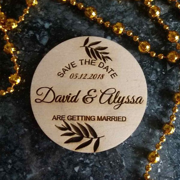 

save the date magnets, custom wood save the date magnet wedding favor decoration