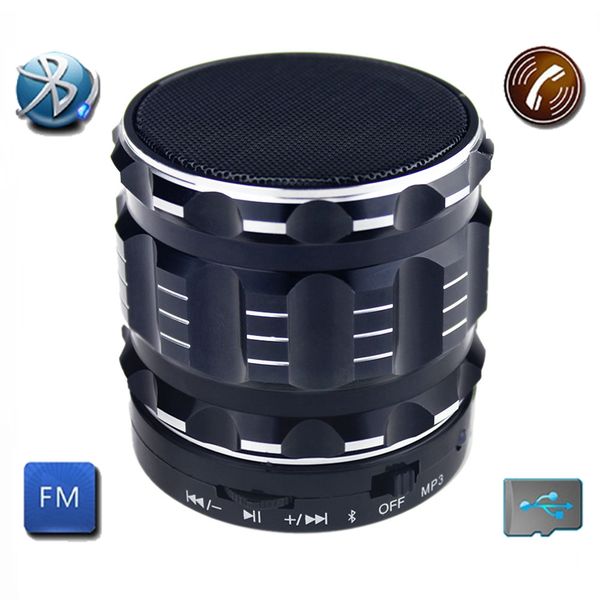 

mini bluetooth speaker metal steel wireless smart hands hi fi speaker with fm radio support sd card colors mixed new