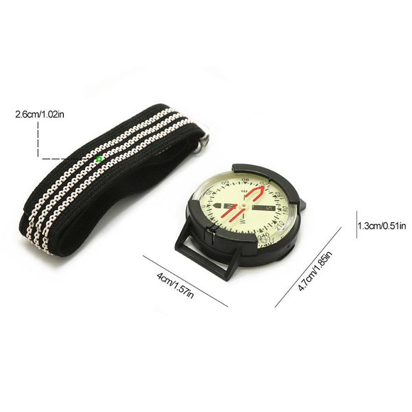 

waterproof compass with luminous pocket watch diving compass portable outdoor multi-function measuring ruler tool