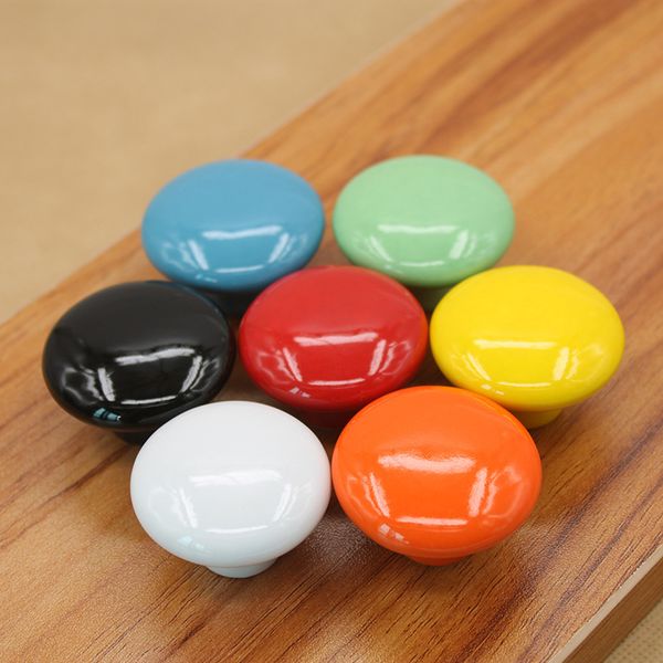

candy color ceramic round cabinet cupboard drawer wardrobe knob pull handle