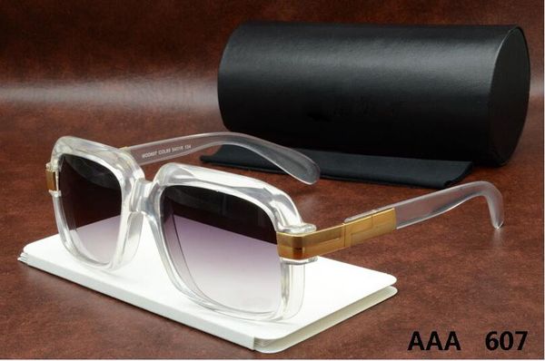 

новый 607 высокое качество бренда дизайнер моды мужская мода солнцезащитные очки женские модели ретро стиль uv380 солнцезащитные очки унисек, White;black