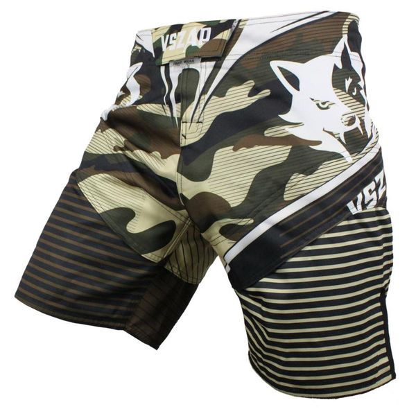 

vszap camo men mma shorts muay thai shorts wear resistant fabrics camouflage printing double-stretch fabric stitching kids sanda, White;black