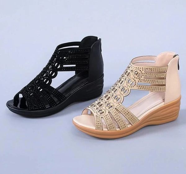 

women shoes sandals summer flat shoes pu leather gladiator women designers zapatos de mujer yk204, Black