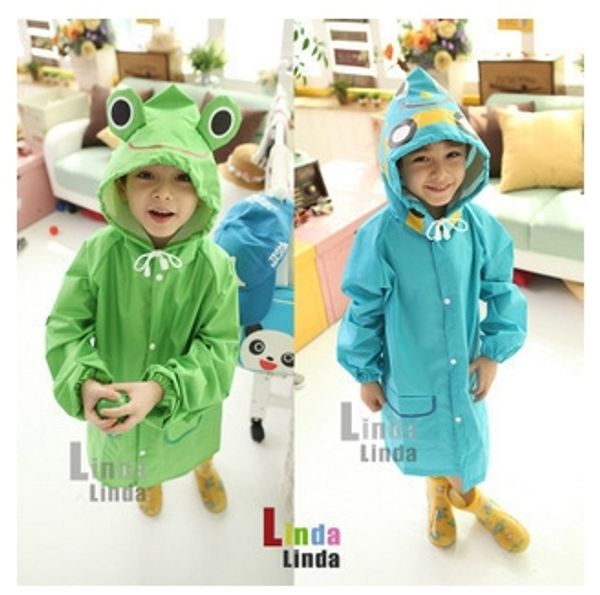 

100% original cartoon waterproof coat boy evironment friednly kids rain coat baby boy lovely rain suit veste de pluie