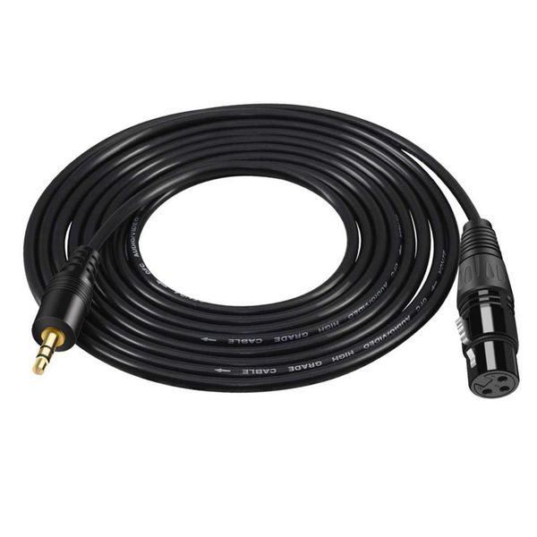 

stereo microphone cable 3.5 mm trs male to xlr female microphone audio cable