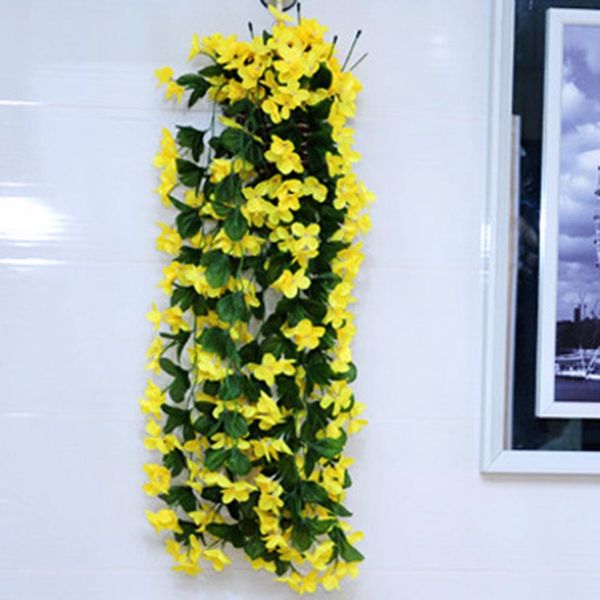 

new artificial flower vine violet hanging flower vine wall hanging orchid living room balcony home decoration