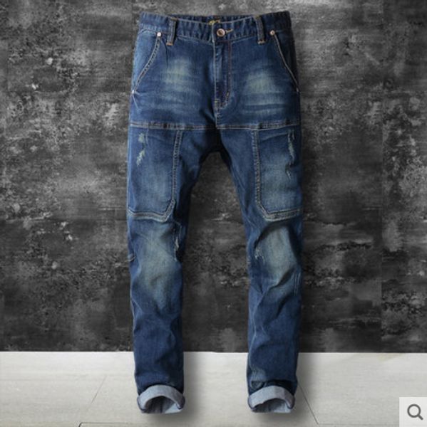 

the blue japanese blue jeans men loose feet washed haroun pants pocket