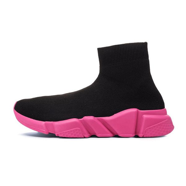 

2020 designer mens women speed trainer sock shoes black white red glitter pink casual shoes mens trainers runner size 36-45 c13