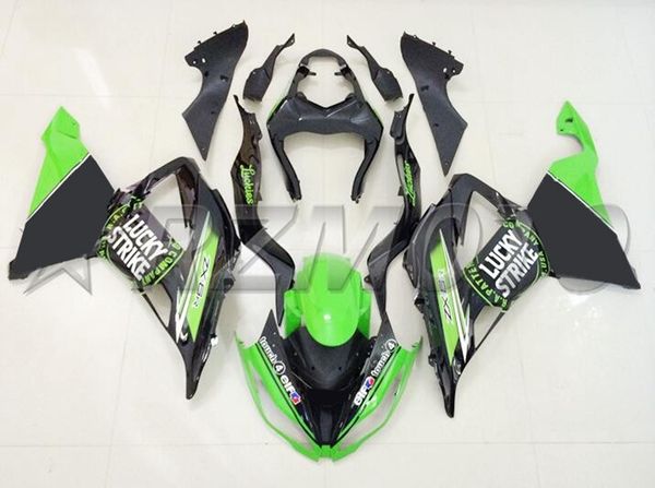 

4gifts new abs injection mold motorcycle fairings kit fit for kawasaki ninja zx-6r 599 zx6r 2013 2014 2015 2016 2017 green black luster