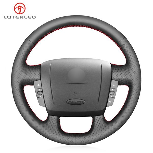 

lqtenleo black pu leather car steering wheel cover for boxer 2006-2019 jumper relay ducato promaster