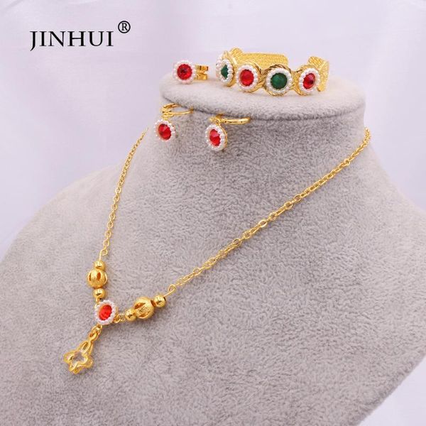 

baby jewelry sets 40cm necklace bangles ring earrings for girl/boy child gold color jewellery set infant birthday gifts jewelery, Silver