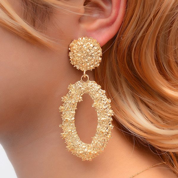 

fashion vintage large for women female earrings in drop earrings party daily wearing trendy jewelry gift for friend, Silver