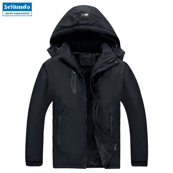 

2018 men's winter inner fleece waterproof jacket outdoor sport warm brand coat hiking camping trekking skiing male jackets, Blue;black