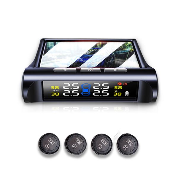 

tire pressure monitoring system solar power tpms wireless 4 external sensors for car b88