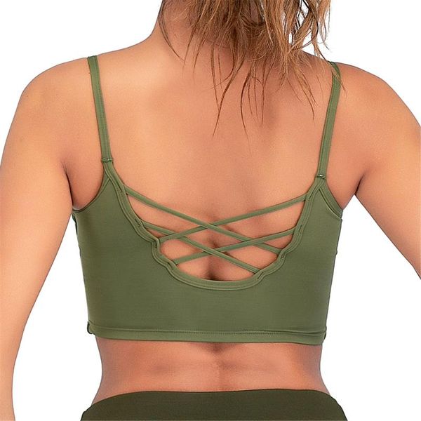 

women's wiremedium support strappy comfortable workout yoga bra, White;black