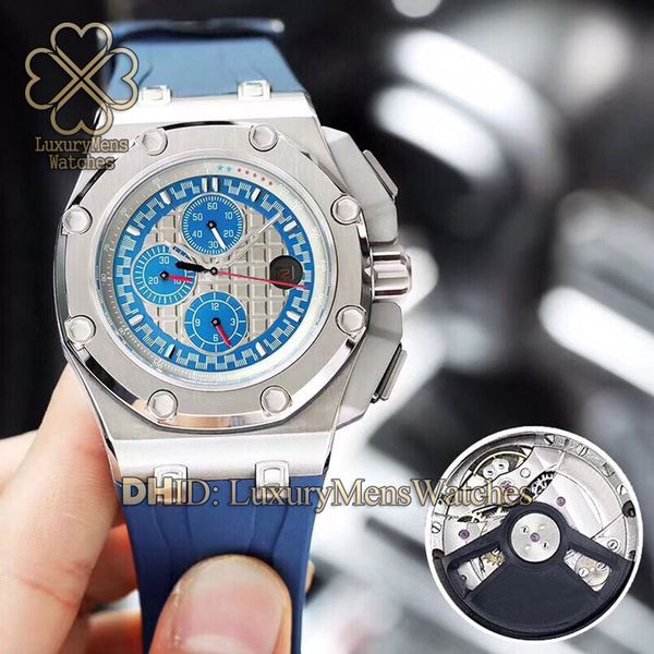 

262901o.оо.a001ve.01 5 стили 44 мм мужские часы 3126 механический механизм с автоподзаводом сталь 316l синий резиновая лента сапфировое стек, Slivery;brown