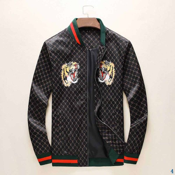 

men's designer jackets autumn and winter new tiger head thin jacket mens slim collar business jacket tide trand casual wear4, Black;brown