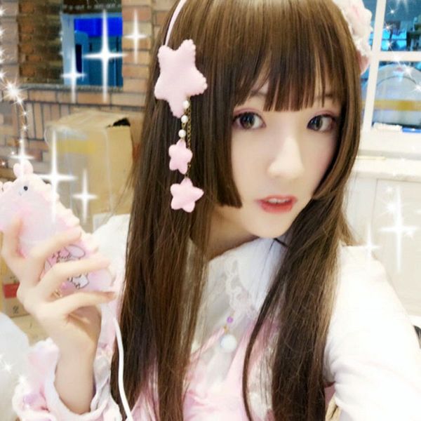 Wig Woman Long Straight Hair Woman Hairstyle Lolita Soft Sister
