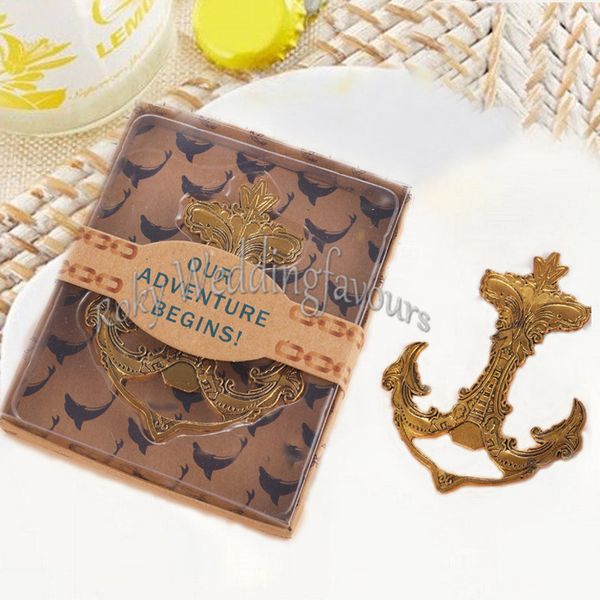 Gold Anchor Bottle Opener Wedding Favors Event Gifts Nautical
